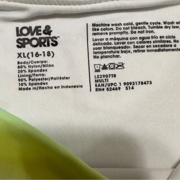 Love & Sports V Front Ombre Stripe Bikini Bottom XLarge - Picture 14 of 14